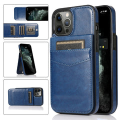 Solid Color PC + TPU Protective Case with Holder & Card Slots, For iPhone 12 / 12 Pro, For iPhone 12 Pro Max