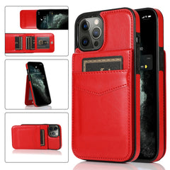 Solid Color PC + TPU Protective Case with Holder & Card Slots, For iPhone 12 / 12 Pro, For iPhone 12 Pro Max