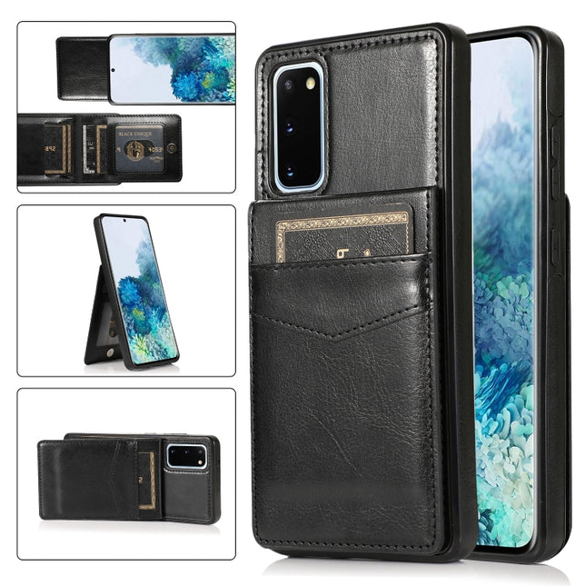 Solid Color PC + TPU Protective Case with Holder & Card Slots, For Samsung Galaxy S20, For Samsung Galaxy S20 Plus, For Samsung Galaxy S20 Ultra, For Samsung Galaxy S20 FE