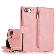 Skin-feel Crazy Horse Texture Zipper Wallet Bag Horizontal Flip Leather Case with Holder & Card Slots & Wallet & Lanyard, For iPhone 6, For iPhone 6 Plus, For iPhone SE 2022 / SE 2020 / 8 / 7, For iPhone 8 Plus / 7 Plus, For iPhone XS / X, For iPhone XR