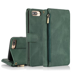 Skin-feel Crazy Horse Texture Zipper Wallet Bag Horizontal Flip Leather Case with Holder & Card Slots & Wallet & Lanyard, For iPhone 6, For iPhone 6 Plus, For iPhone SE 2022 / SE 2020 / 8 / 7, For iPhone 8 Plus / 7 Plus, For iPhone XS / X, For iPhone XR