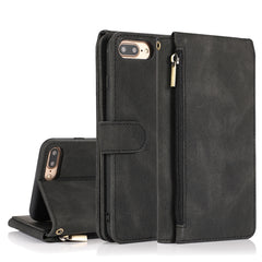 Skin-feel Crazy Horse Texture Zipper Wallet Bag Horizontal Flip Leather Case with Holder & Card Slots & Wallet & Lanyard, For iPhone 6, For iPhone 6 Plus, For iPhone SE 2022 / SE 2020 / 8 / 7, For iPhone 8 Plus / 7 Plus, For iPhone XS / X, For iPhone XR