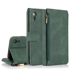 Skin-feel Crazy Horse Texture Zipper Wallet Bag Horizontal Flip Leather Case with Holder & Card Slots & Wallet & Lanyard, For iPhone 6, For iPhone 6 Plus, For iPhone SE 2022 / SE 2020 / 8 / 7, For iPhone 8 Plus / 7 Plus, For iPhone XS / X, For iPhone XR