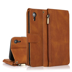 Skin-feel Crazy Horse Texture Zipper Wallet Bag Horizontal Flip Leather Case with Holder & Card Slots & Wallet & Lanyard, For iPhone 6, For iPhone 6 Plus, For iPhone SE 2022 / SE 2020 / 8 / 7, For iPhone 8 Plus / 7 Plus, For iPhone XS / X, For iPhone XR