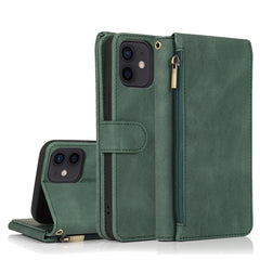 Skin-feel Crazy Horse Texture Zipper Wallet Bag Horizontal Flip Leather Case with Holder & Card Slots & Wallet & Lanyard, For iPhone XS Max, For iPhone 11, For iPhone 11 Pro, For iPhone 11 Pro Max, For iPhone 12 mini, For iPhone 12 / 12 Pro