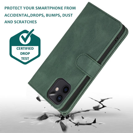 Skin-feel Crazy Horse Texture Zipper Wallet Bag Horizontal Flip Leather Case with Holder & Card Slots & Wallet & Lanyard, For iPhone 12 Pro Max