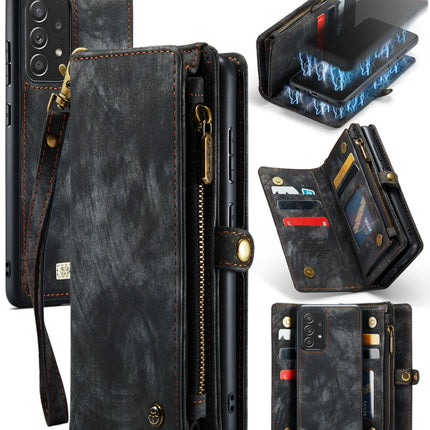 CaseMe Detachable Multifunctional Horizontal Flip Leather Case, with Card Slot & Holder & Zipper Wallet & Photo Frame, For Samsung Galaxy A52 5G / 4G