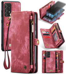 CaseMe Detachable Multifunctional Horizontal Flip Leather Case, with Card Slot & Holder & Zipper Wallet & Photo Frame, For Samsung Galaxy A72 5G / 4G, For Samsung Galaxy A52 5G / 4G