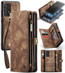 CaseMe Detachable Multifunctional Horizontal Flip Leather Case, with Card Slot & Holder & Zipper Wallet & Photo Frame, For Samsung Galaxy A72 5G / 4G, For Samsung Galaxy A52 5G / 4G