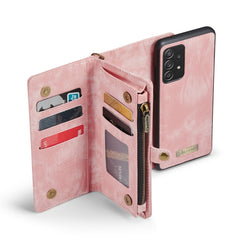 CaseMe Detachable Multifunctional Horizontal Flip Leather Case, with Card Slot & Holder & Zipper Wallet & Photo Frame, For Samsung Galaxy A72 5G / 4G, For Samsung Galaxy A52 5G / 4G