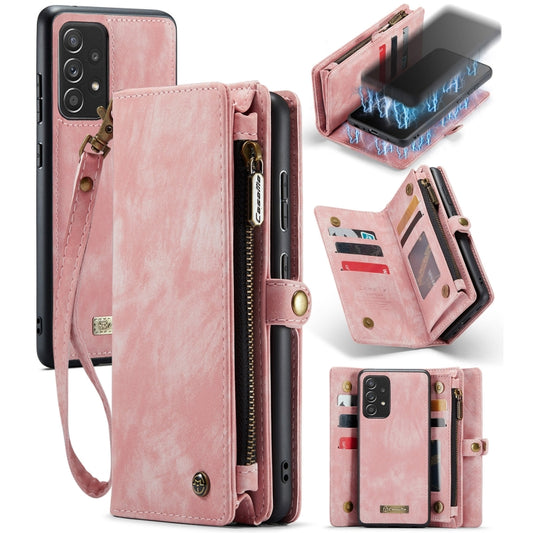 CaseMe Detachable Multifunctional Horizontal Flip Leather Case, with Card Slot & Holder & Zipper Wallet & Photo Frame, For Samsung Galaxy A72 5G / 4G, For Samsung Galaxy A52 5G / 4G