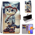 For Huawei Y9a / Leather Shoes Cat
