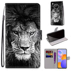 For Huawei Y9a / Black White Lion Head