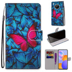 For Huawei Y9a / Blue Red Butterfly