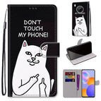 For Huawei Y9a / Middle Finger White Cat