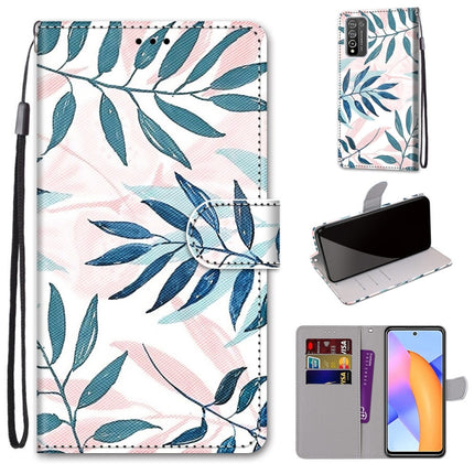 Coloured Drawing Cross Texture Horizontal Flip PU Leather Case with Holder & Card Slots & Wallet & Lanyard, For Honor 10X Lite