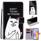 For Honor 10X Lite / Middle Finger White Cat