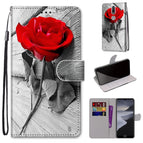 For Nokia 2.4 / Wood Red Rose