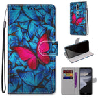 For Nokia 2.4 / Blue Red Butterfly