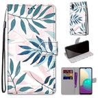 For Samsung Galaxy A02 / M02 / Pink Green Leaf
