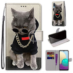 For Samsung Galaxy A02 / M02 / Golden Chain Grey Cat
