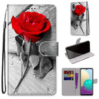 For Samsung Galaxy A02 / M02 / Wood Red Rose