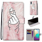 For Samsung Galaxy A02 / M02 / Pink Hands Heart