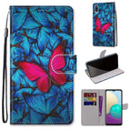 For Samsung Galaxy A02 / M02 / Blue Red Butterfly