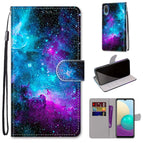 For Samsung Galaxy A02 / M02 / Purple Green Starry Sky