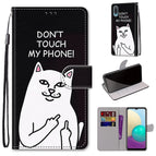 For Samsung Galaxy A02 / M02 / Middle Finger White Cat