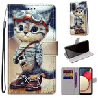 For Samsung Galaxy A02s / M02s / Leather Shoes Cat