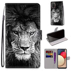For Samsung Galaxy A02s / M02s / Black White Lion Head