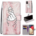 For Samsung Galaxy A02s / M02s / Pink Hands Heart