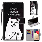 For Samsung Galaxy A02s / M02s / Middle Finger White Cat