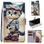 For Samsung Galaxy A12 / M12 / Leather Shoes Cat