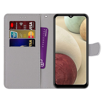 Coloured Drawing Cross Texture Horizontal Flip PU Leather Case with Holder & Card Slots & Wallet & Lanyard, For Samsung Galaxy A12 / M12
