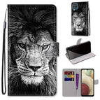For Samsung Galaxy A12 / M12 / Black White Lion Head