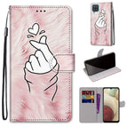For Samsung Galaxy A12 / M12 / Pink Hands Heart