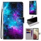 For Samsung Galaxy A12 / M12 / Purple Green Starry Sky