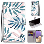 For Samsung Galaxy A32 5G / Pink Green Leaf