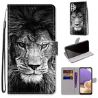 For Samsung Galaxy A32 5G / Black White Lion Head