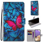 For Samsung Galaxy A32 5G / Blue Red Butterfly