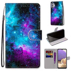 For Samsung Galaxy A32 5G / Purple Green Starry Sky