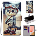 For Samsung Galaxy A72 5G / 4G / Leather Shoes Cat