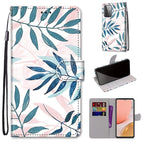 For Samsung Galaxy A72 5G / 4G / Pink Green Leaf