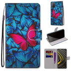For Xiaomi Poco M3 / Blue Red Butterfly