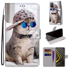 For Xiaomi Poco M3 / Slant Hat Blue Mirror Cat