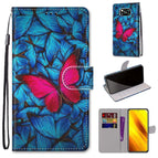 For Xiaomi Poco X3 NPC / Blue Red Butterfly