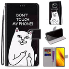 For Xiaomi Poco X3 NPC / Middle Finger White Cat