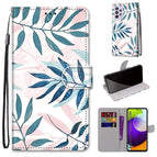 For Samsung Galaxy A52 5G / Pink Green Leaf